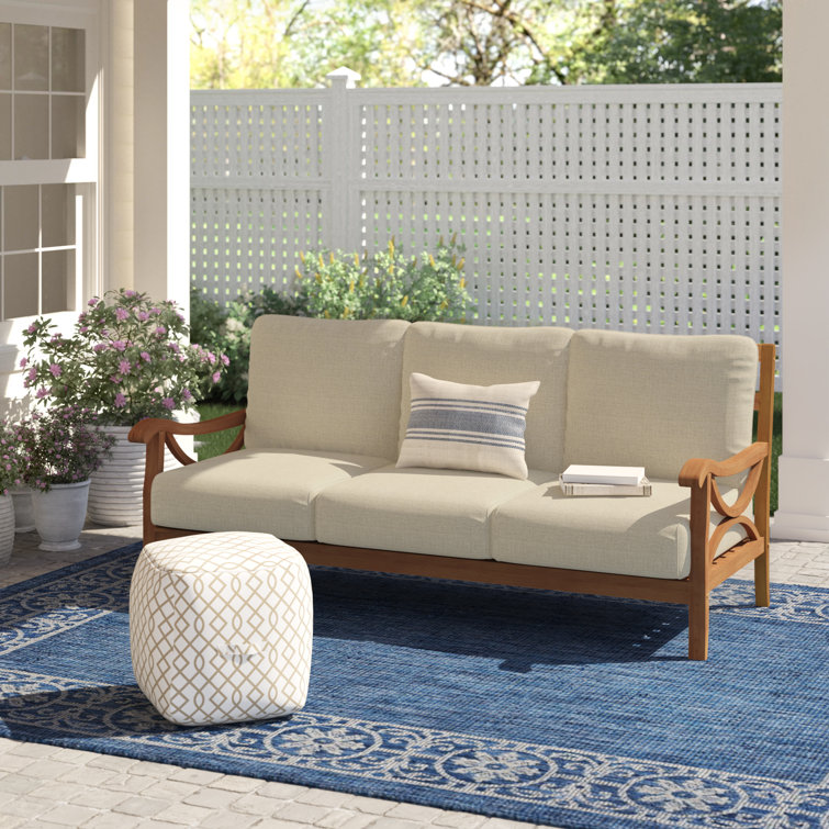 Brunswick Teak Solid Wood Patio Sofa & Reviews Birch Lane